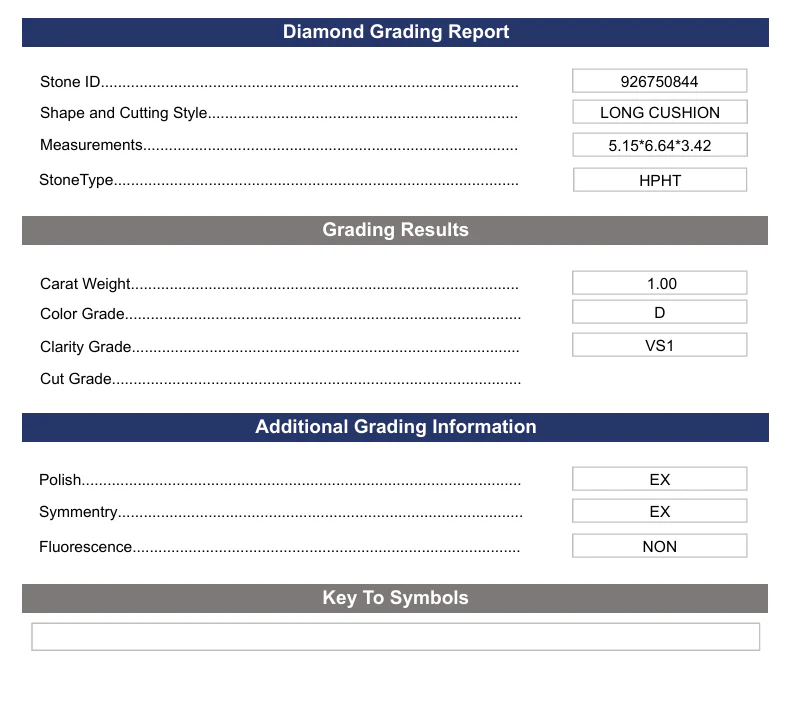 1.0 Carat Long Cushion Lab Grown Diamond, VS1/D - Image 2