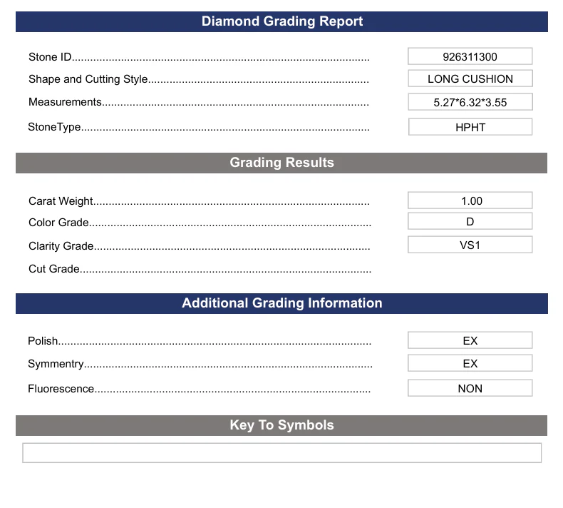 1.0 Carat Long Cushion Lab Grown Diamond, VS1/D - Image 2