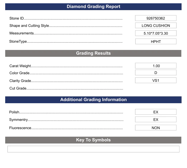 1.0 Carat Long Cushion Lab Grown Diamond, VS1/D - Image 2