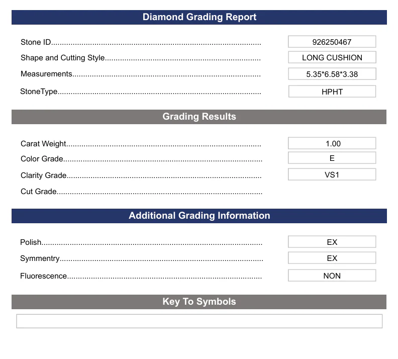 1.0 Carat Long Cushion Lab Grown Diamond, VS1/E - Image 2