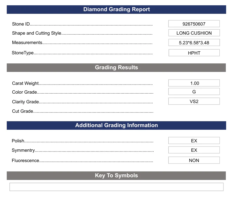 1.0 Carat Long Cushion Lab Grown Diamond, VS2/G - Image 2