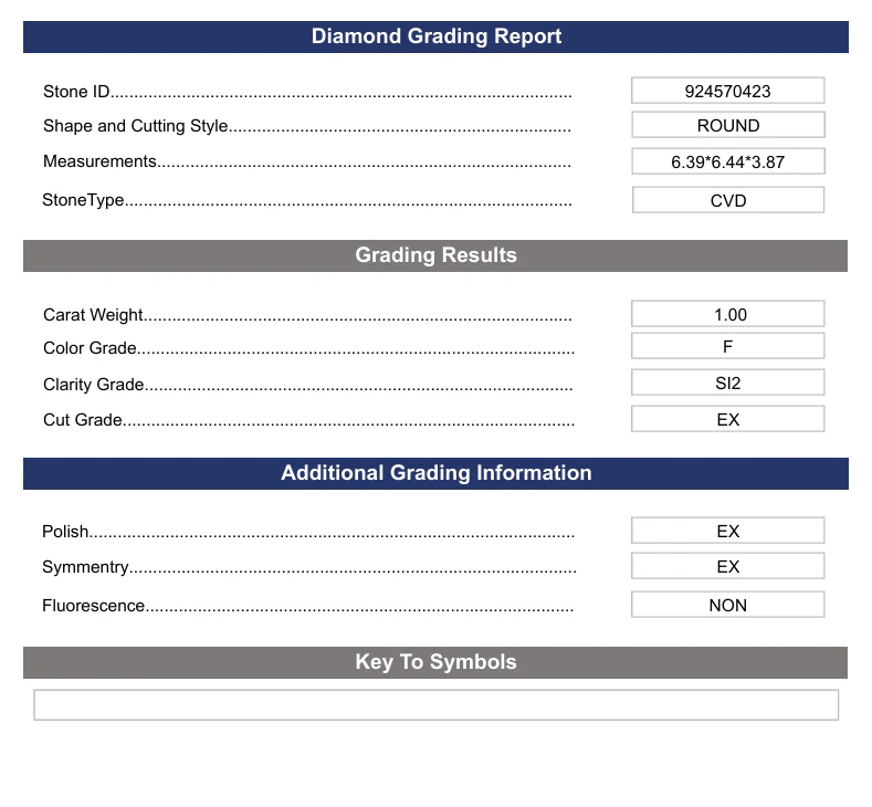 1.0 Carat Round Lab Grown Diamond, SI2/F - Image 2