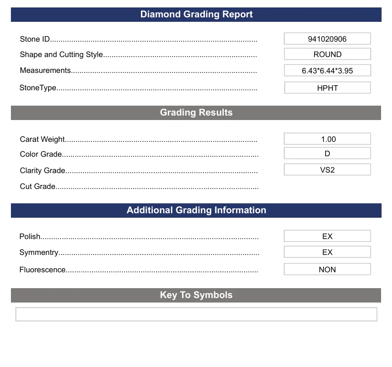 1.0 Carat Round Lab Grown Diamond, VS2/D - Image 2
