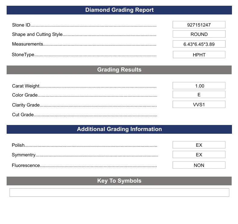 1.0 Carat Round Lab Grown Diamond, VVS1/E - Image 2