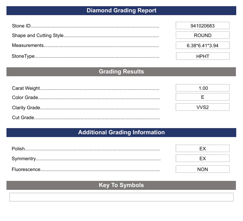 1.0 Carat Round Lab Grown Diamond,  VVS2/E - Image 2