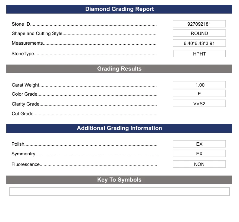 1.0 Carat Round Lab Grown Diamond,  VVS2/E - Image 2