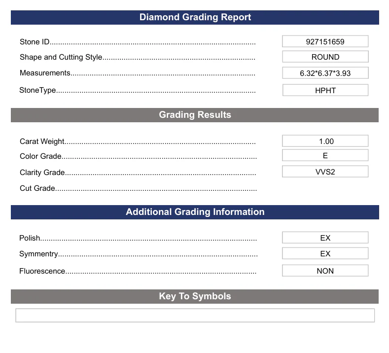 1.0 Carat Round Lab Grown Diamond,  VVS2/E - Image 2
