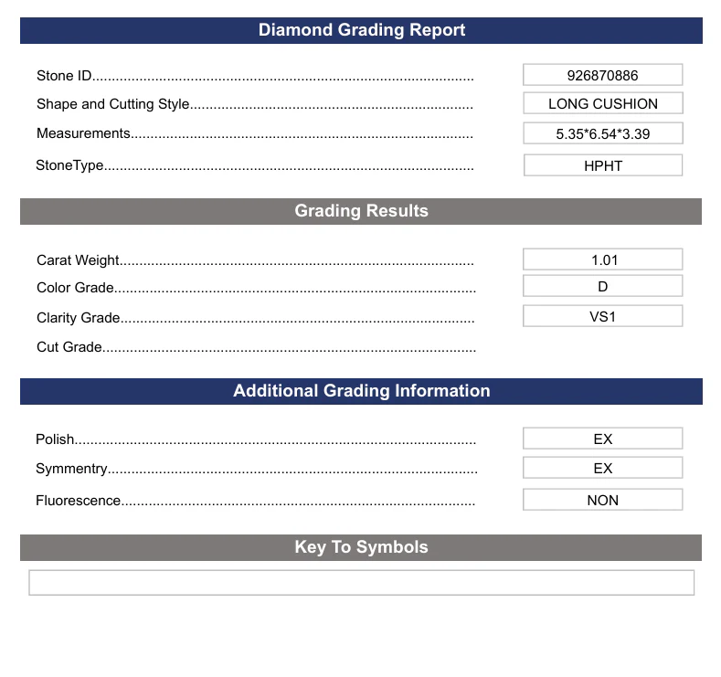 1.01 Carat Long Cushion Lab Grown Diamond, VS1/D - Image 2