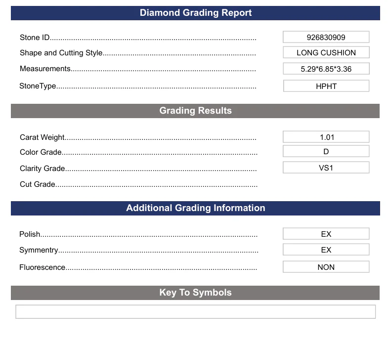 1.01 Carat Long Cushion Lab Grown Diamond, VS1/D - Image 2