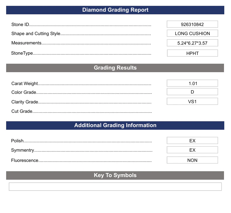1.01 Carat Long Cushion Lab Grown Diamond, VS1/D - Image 2
