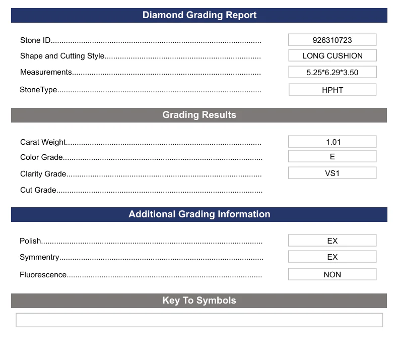 1.01 Carat Long Cushion Lab Grown Diamond, VS1/E - Image 2