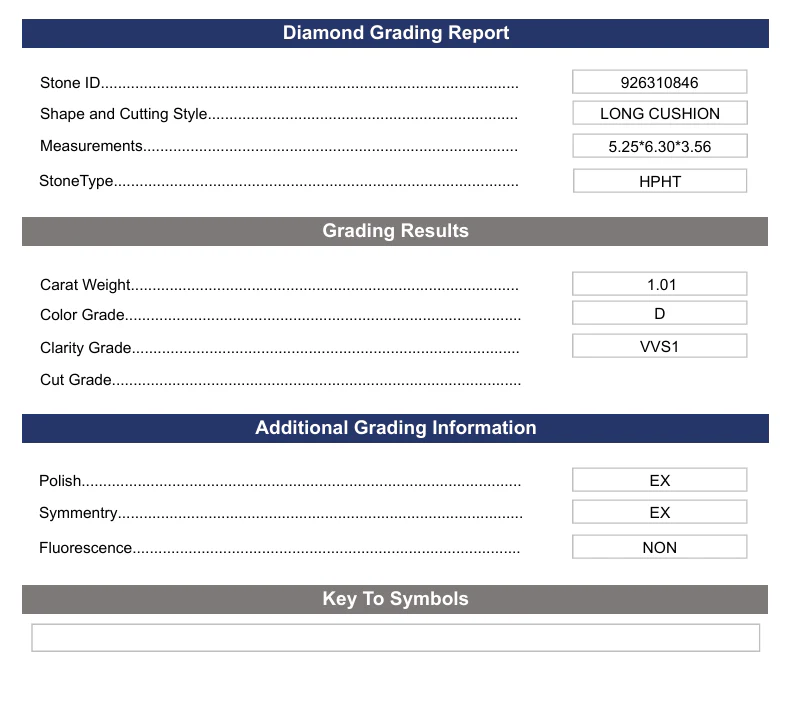 1.01 Carat Long Cushion Lab Grown Diamond, VVS1/D - Image 2
