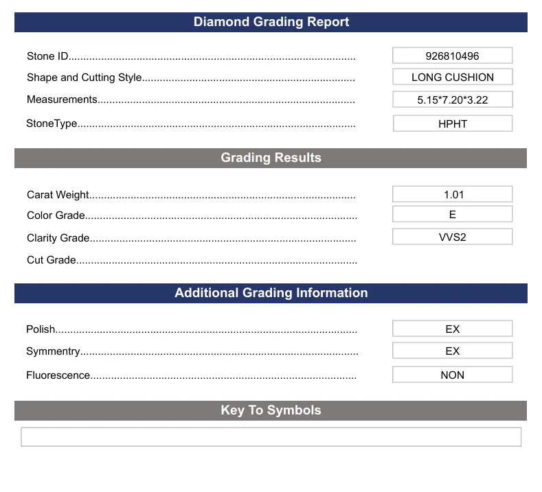 1.01 Carat Long Cushion Lab Grown Diamond, VVS2/E - Image 2