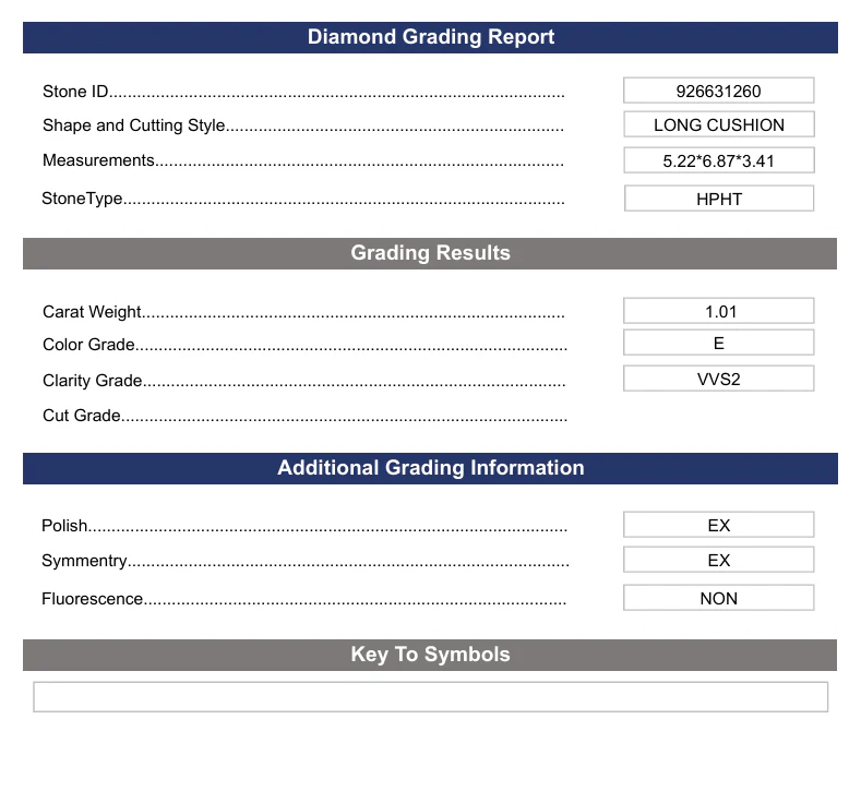 1.01 Carat Long Cushion Lab Grown Diamond, VVS2/E - Image 2