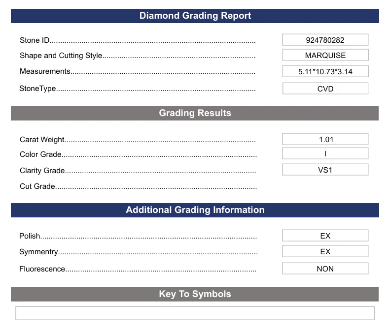 1.01 Carat Marquise Lab Grown Diamond, VS1/I - Image 2