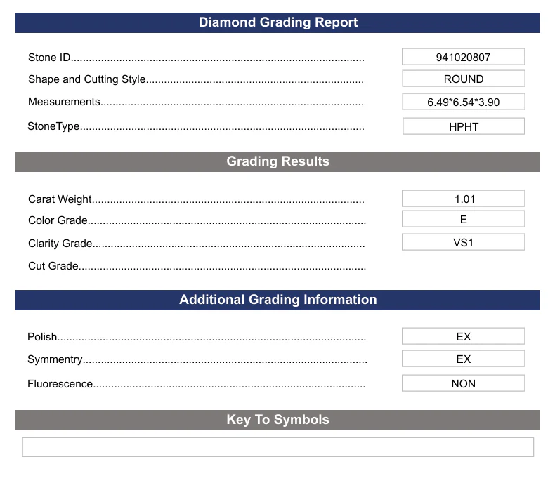 1.01 Carat Round Lab Grown Diamond, VS1/E - Image 2