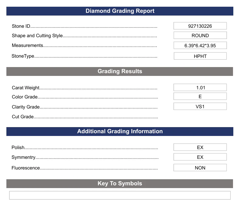 1.01 Carat Round Lab Grown Diamond, VS1/E - Image 2