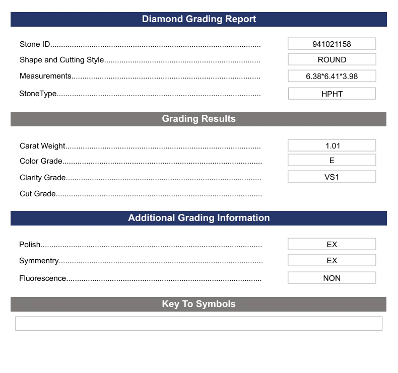1.01 Carat Round Lab Grown Diamond, VS1/E - Image 2
