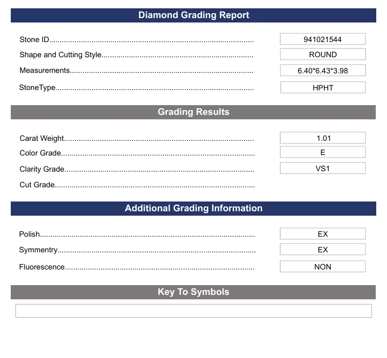 1.01 Carat Round Lab Grown Diamond, VS1/E - Image 2
