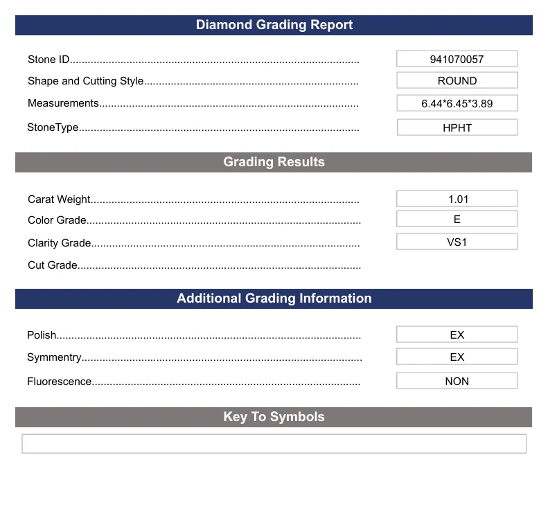 1.01 Carat Round Lab Grown Diamond, VS1/E - Image 2