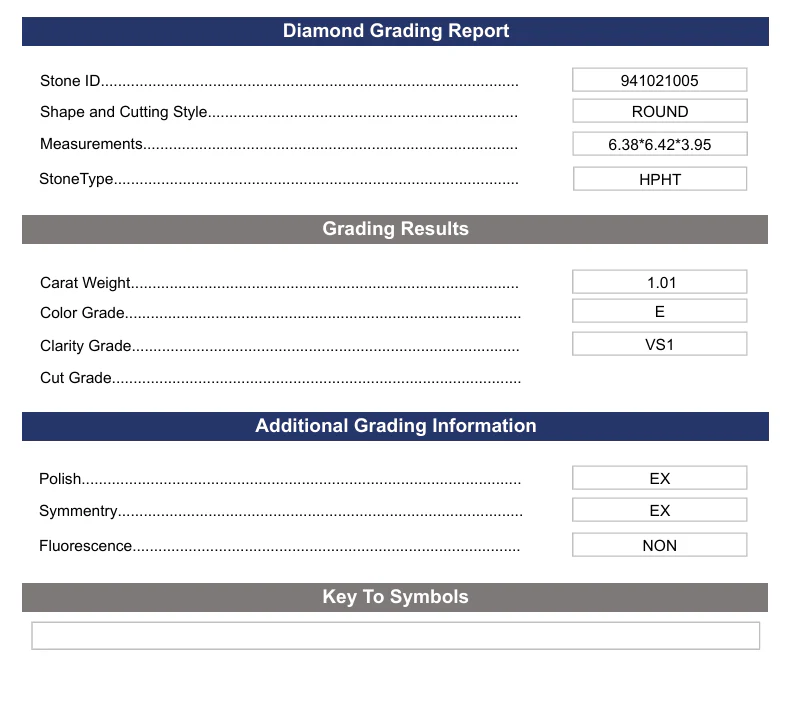 1.01 Carat Round Lab Grown Diamond, VS1/E - Image 2