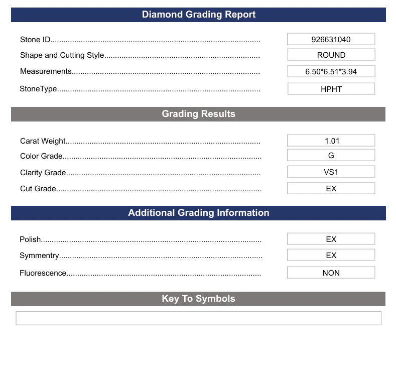 1.01 Carat Round Lab Grown Diamond, VS1/G - Image 2