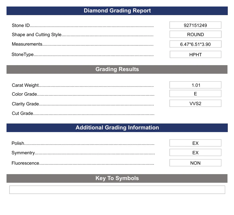 1.01 Carat Round Lab Grown Diamond, VVS2/E - Image 2