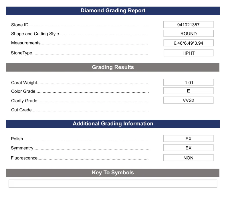 1.01 Carat Round Lab Grown Diamond, VVS2/E - Image 2