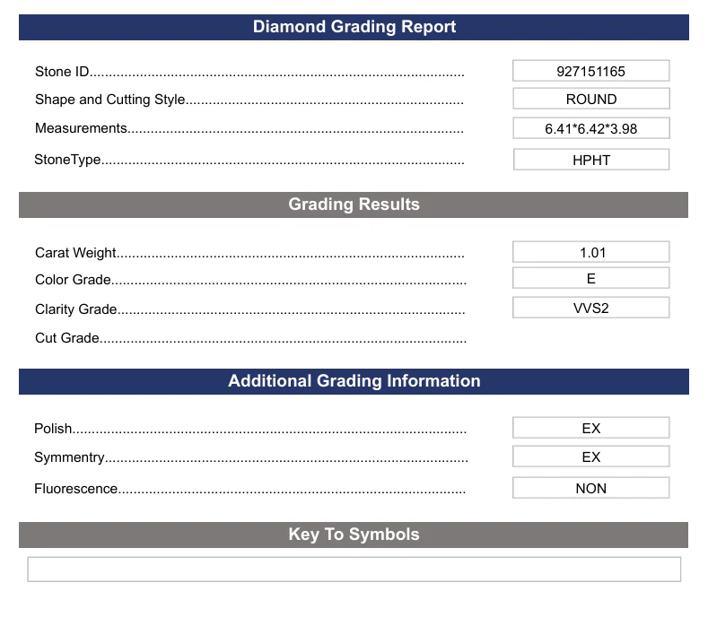 1.01 Carat Round Lab Grown Diamond, VVS2/E - Image 2