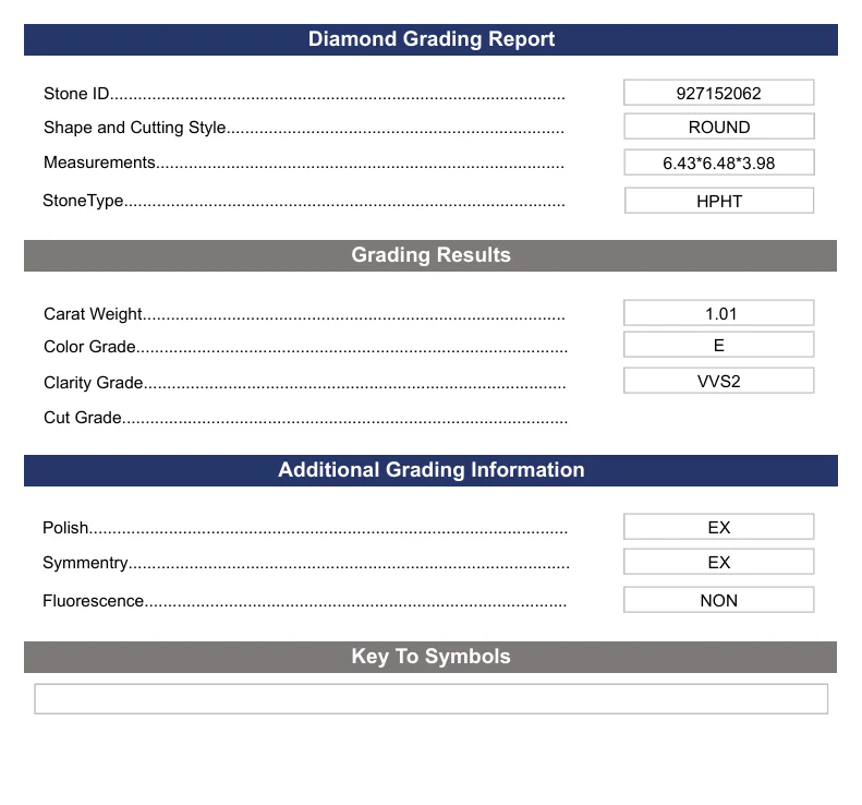 1.01 Carat Round Lab Grown Diamond, VVS2/E - Image 2