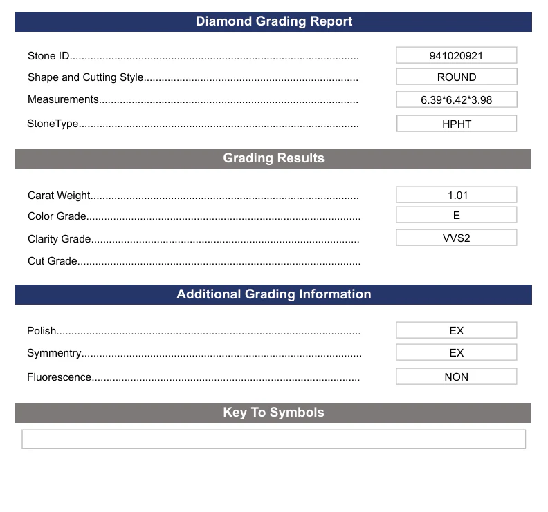 1.01 Carat Round Lab Grown Diamond, VVS2/E - Image 2