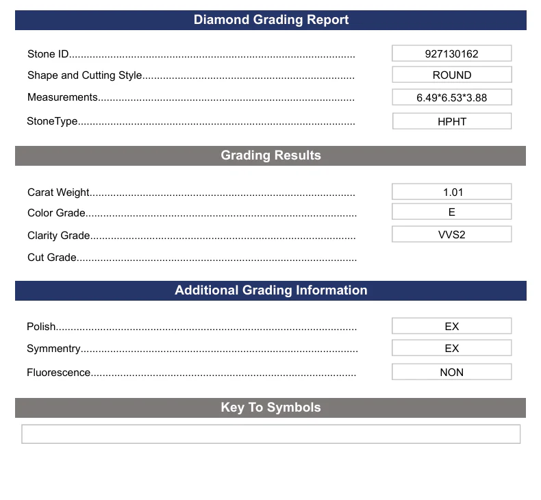 1.01 Carat Round Lab Grown Diamond, VVS2/E - Image 2