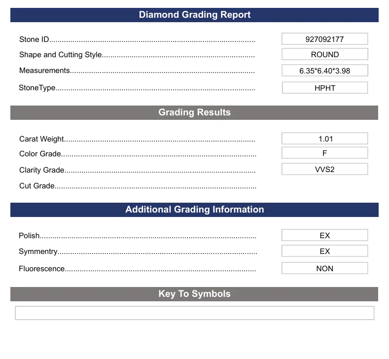 1.01 Carat Round Lab Grown Diamond,  VVS2/F - Image 2
