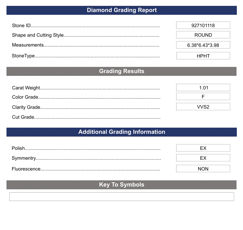 1.01 Carat Round Lab Grown Diamond, VVS2/F - Image 2