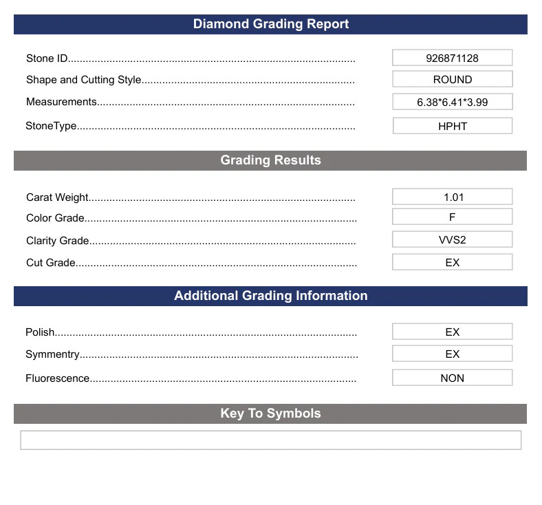 1.01 Carat Round Lab Grown Diamond, VVS2/F - Image 2