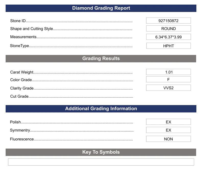 1.01 Carat Round Lab Grown Diamond, VVS2/F - Image 2