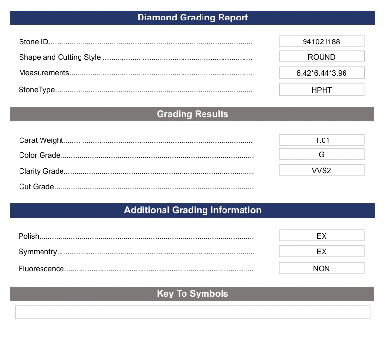 1.01 Carat Round Lab Grown Diamond, VVS2/G - Image 2