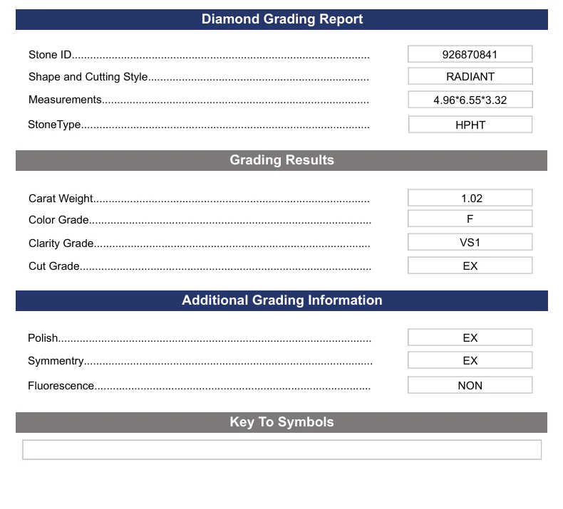 1.02 Carat Radiant Lab Grown Diamond, VS1/F - Image 2