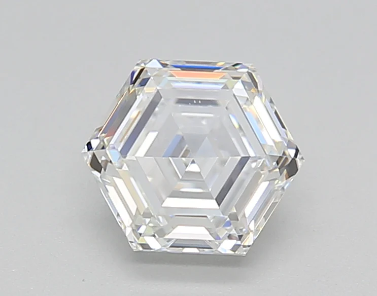 1.03 Carat Hexagonal Lab Grown Diamond, VVS2/E