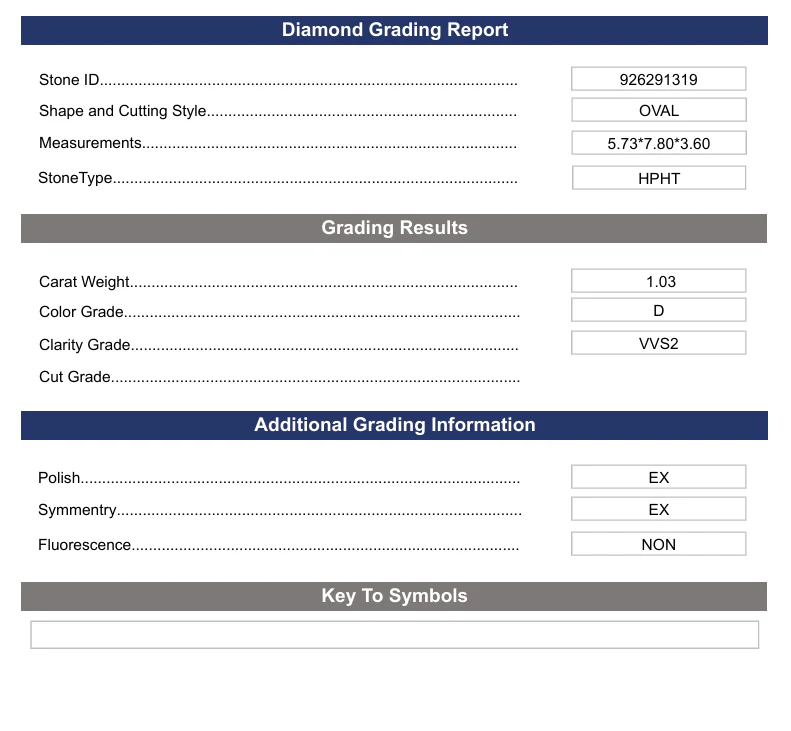 1.03 Carat Oval Lab Grown Diamond, VVS2/D - Image 2
