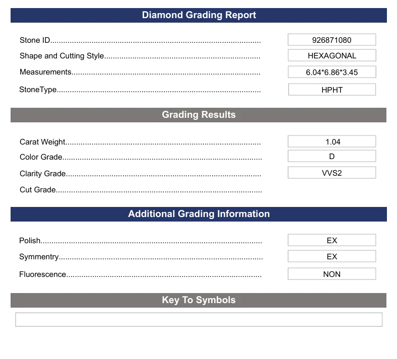 1.04 Carat Hexagonal Lab Grown Diamond, VVS2/D - Image 2