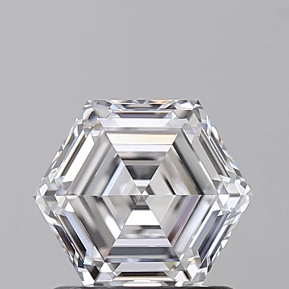 1.04 Carat Hexagonal Lab Grown Diamond, VVS2/D
