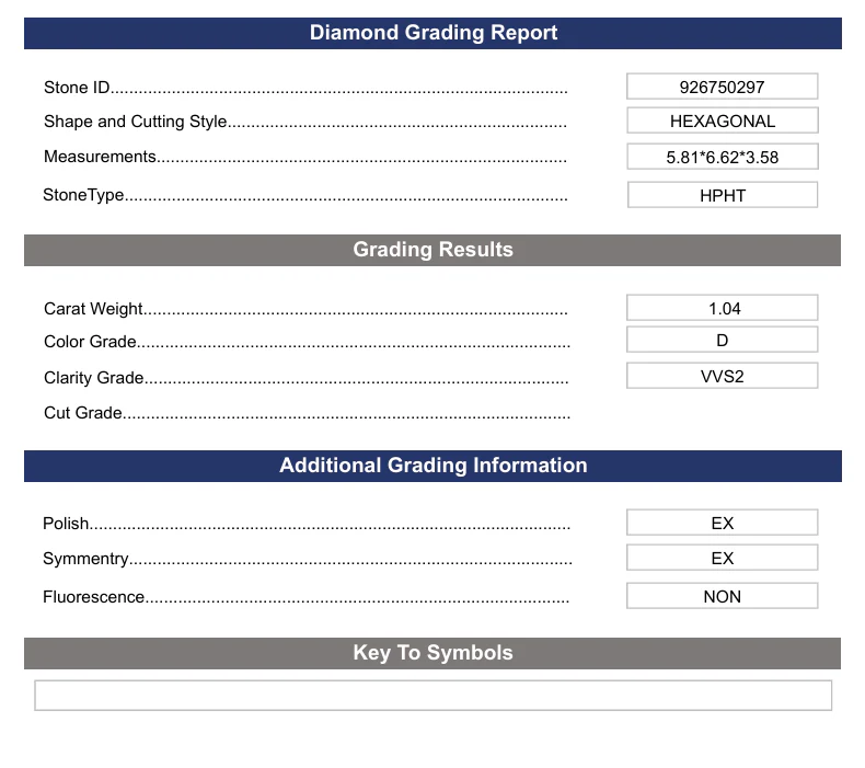 1.04 Carat Hexagonal Lab Grown Diamond, VVS2/D - Image 2