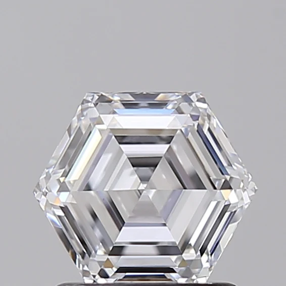 1.04 Carat Hexagonal Lab Grown Diamond, VVS2/D