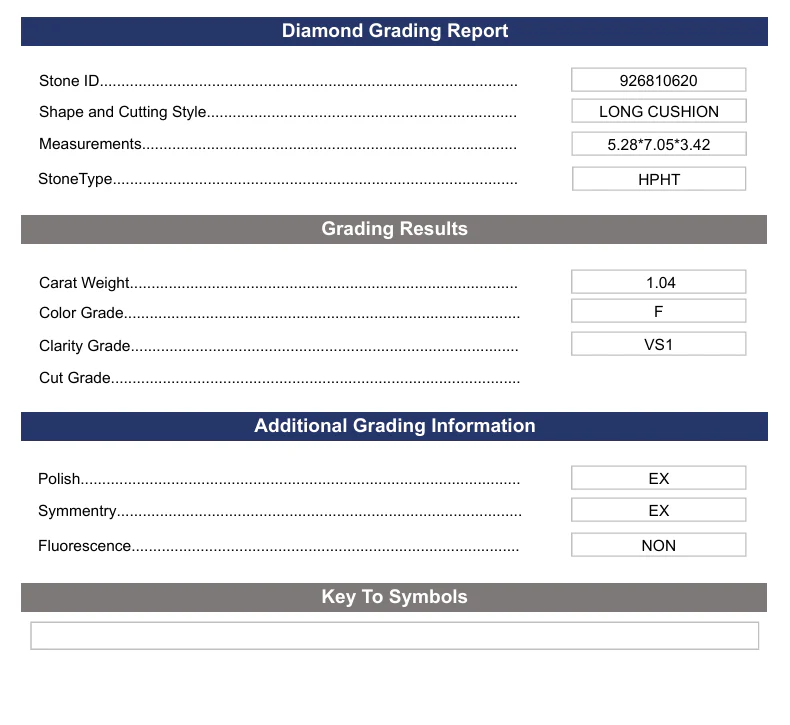 1.04 Carat Long Cushion Lab Grown Diamond, VS1/E - Image 2