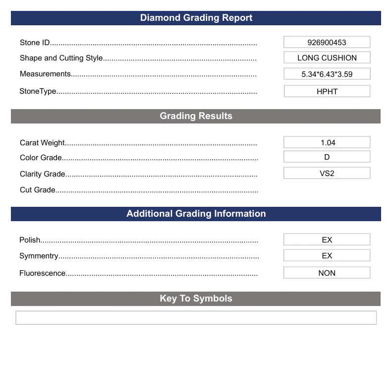 1.04 Carat Long Cushion Lab Grown Diamond, VS2/D - Image 2