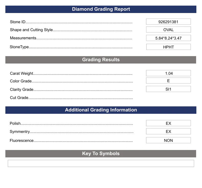 1.04 Carat Oval Lab Grown Diamond, SI1/E - Image 2