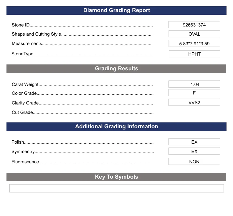 1.04 Carat Oval Lab Grown Diamond, VVS2/F - Image 2
