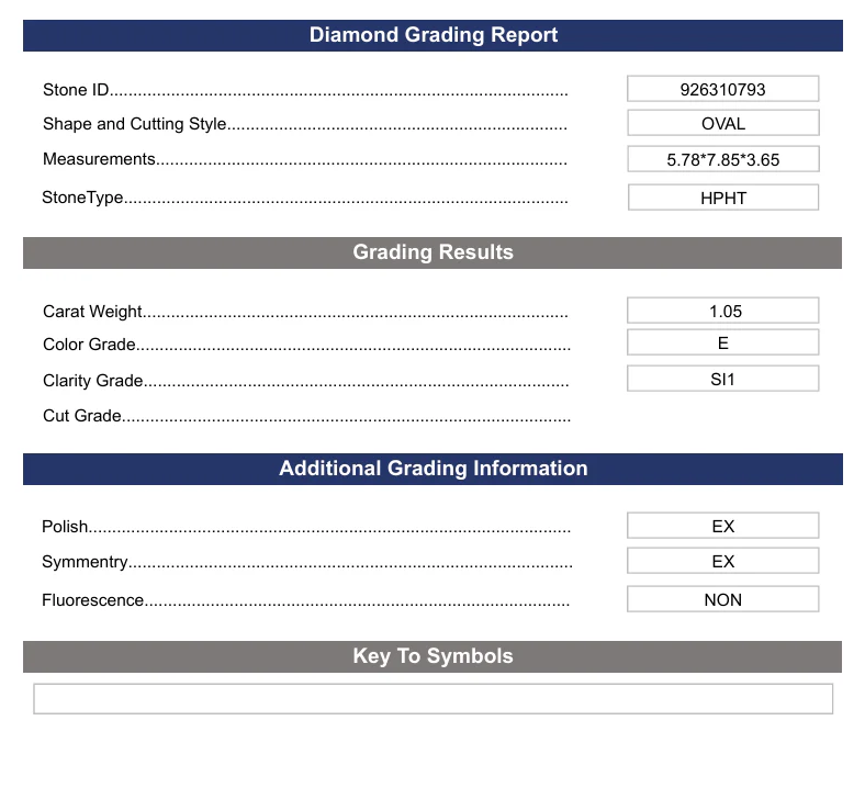 1.05 Carat Oval Lab Grown Diamond,SI1/E - Image 2