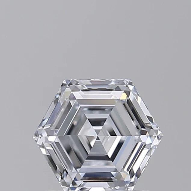 1.07 Carat Hexagonal Lab Grown Diamond, VVS2/E